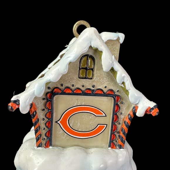Chicago Bears Snow Globe Ornament With Santa  - Christmas Bulb Port - Lights Up - Picture 2 of 8